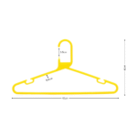Yellow Plastic Hangers Dimensions