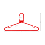 Red Plastic Hangers Dimensions