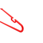 Red Plastic Hangers Shoulder Notches