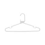 Strong Adult White Plastic Hangers
