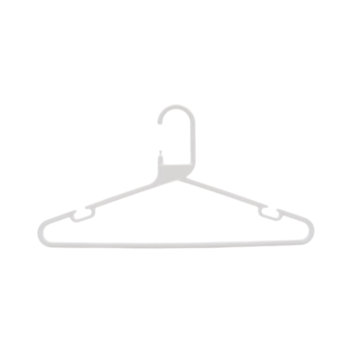 Strong Adult White Plastic Hangers