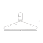 White Plastic Hangers Dimensions