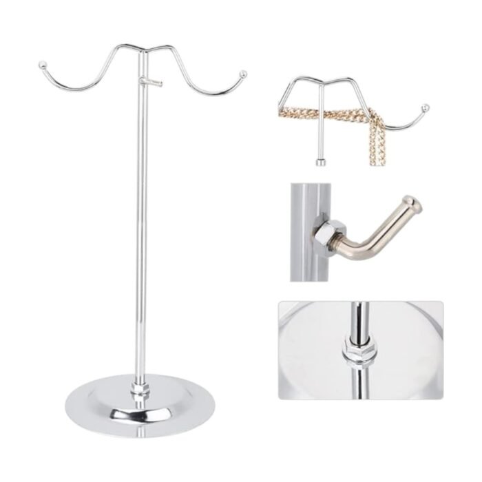 chrome hand bag display stand