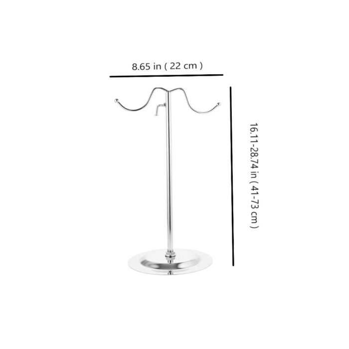 chrome hand bag display stand