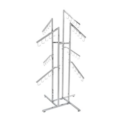 Chrome Two Tier Bag Display Stand