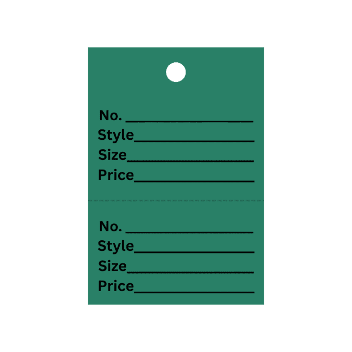 40x62mm unstrung pastel perforated stock ticket Green-Box 1000