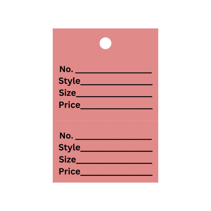 40x62mm unstrung pastel perforated stock ticket Pink-Box 1000