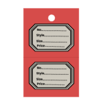 40x63mm Unstrung Perforated Stock Ticket Yellow-box 1000