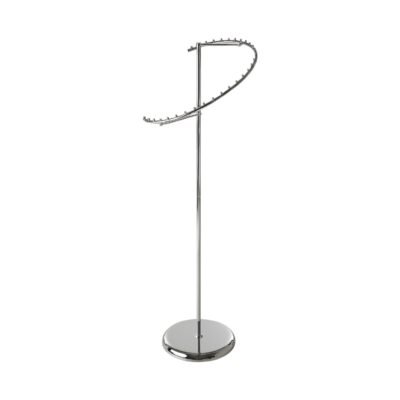 Chrome Spiral Clothes Rail Display Stand
