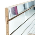 Mirrored slatwall board panels 18mm MDF with 100mm centres for retail displays