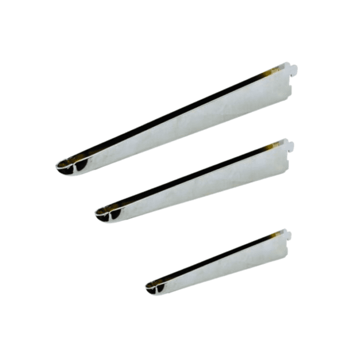 Twin Slot Wall Mounted Shelving Brackets Chrome-32mm Compatible