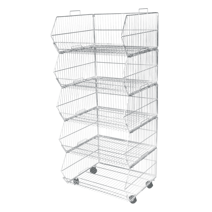 Wire Dump Basket Zinc – 48cmx48cmx78cm