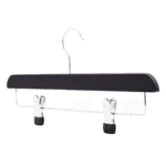 Black Wooden Clothes Hangers With Peg - 36cm
