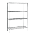 Chrome Wire Shelving Unit - 4 Shelves