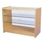 Till Block With Lock 900 x 600 x 600mm - Black Full Glass Showcase 1200 x 600 x 900mm – Maple Full Glass Showcase 1800 x 600 x 900mm – Maple