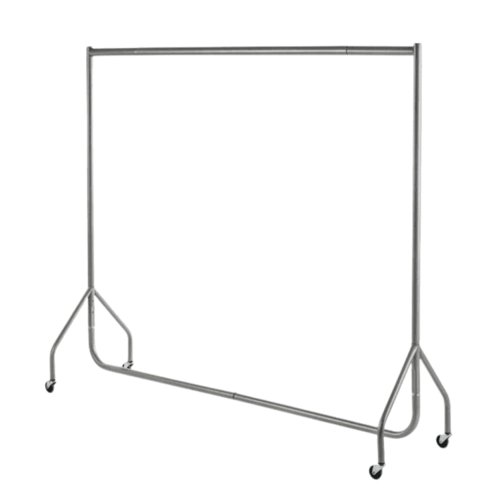 Clothes Rail Gloss Silver Chrome Heavy-Duty Junior/Kids Clothes Rail - 4ft Wide