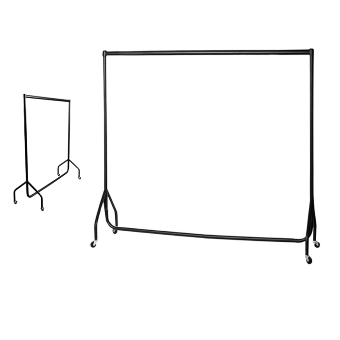 Heavy Duty Black Clothes Rail