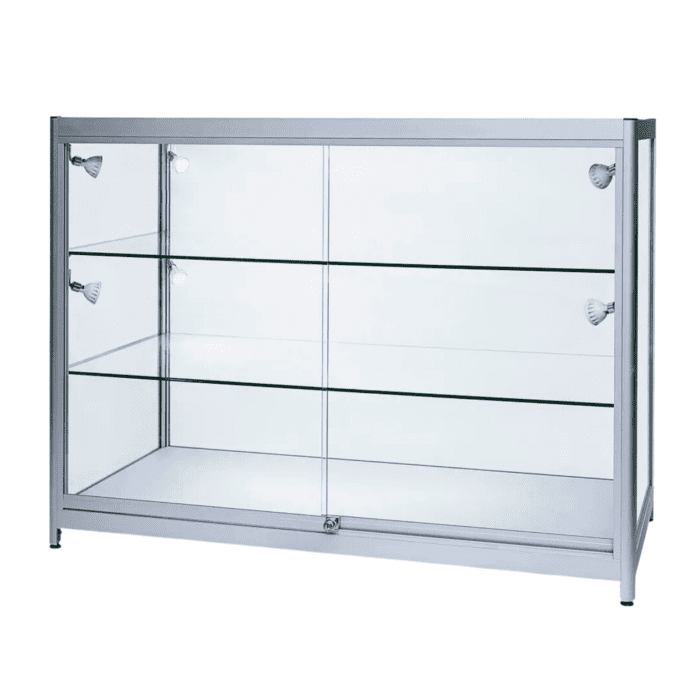 1200mm(L) x 600mm(D) x 900mm(H) Grey Aluminium Showcase Full Glass 1200mm(L) x 500mm(D) x 900mm(H) Grey Aluminium Showcase Full Glass 1000mm(L) x 600mm(D) x 900mm(H) Grey Aluminium Showcase Full Glass 1000mm(L) x 500mm(D) x 900mm(H) Grey Aluminium Showcase Full Glass