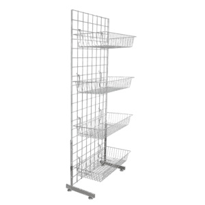 4ft x 2ft Mesh Panel(Grid Panel) (Grid Panel) Single Sided Basket Stand Unit