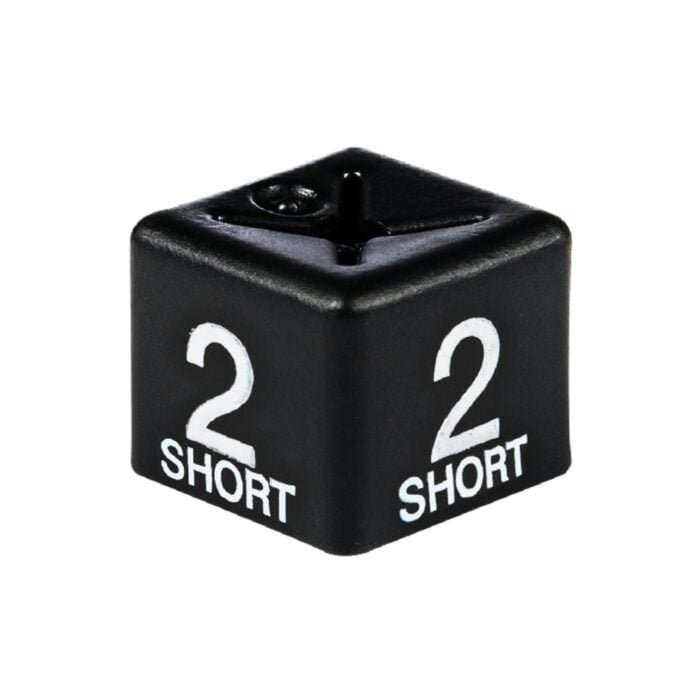 White on Black Size Cubes '2 short'