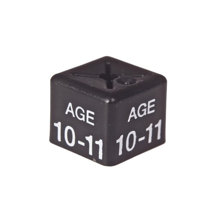 'Age 10-11' Size Cubes - Black
