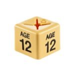 'Age 12' Size Cubes - Beige