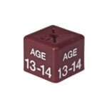 'Age 13-14' Size Cubes - Maroon