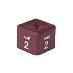 'Age 2' Size Cubes - Maroon