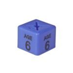 'Age 6' Size Cubes - Blue