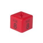 'Age 8' Size Cubes - Red