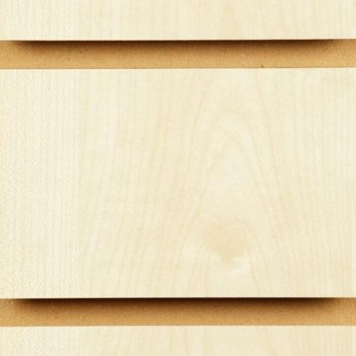 Maple slatwall board panels 18mm MDF with 100mm centres for retail displays