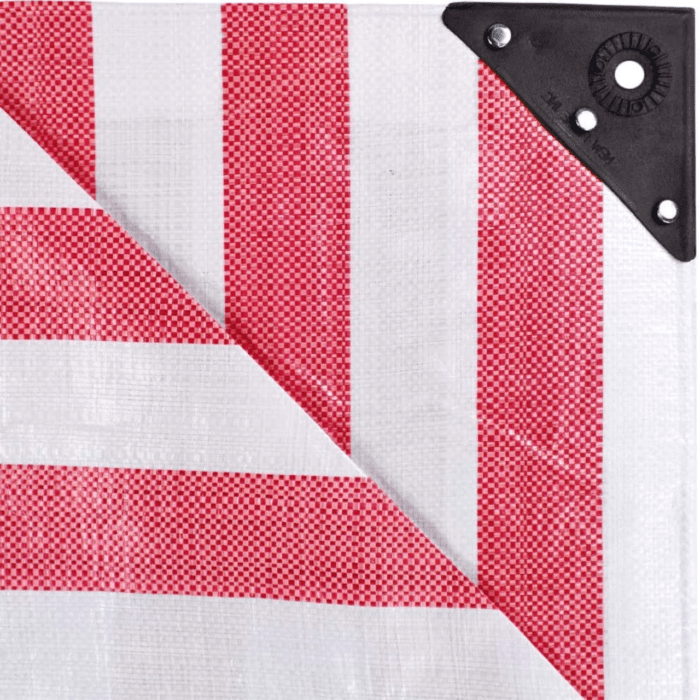 Red White Striped Tarpaulins (170gsm)
