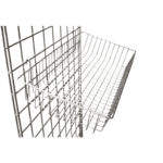 24″x12″x4″ Chrome Wire Basket for Mesh Panel(Grid Panel)