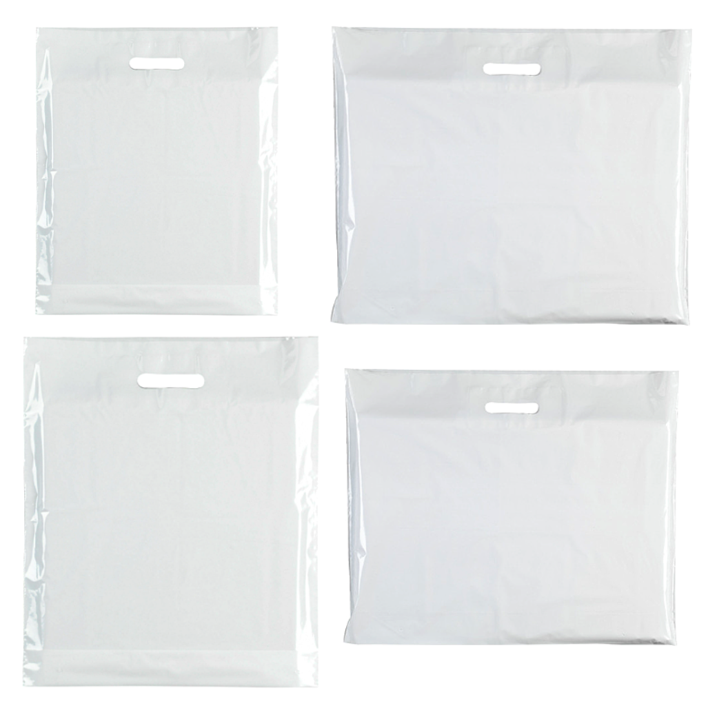 Plastic white carrier bags – bulk plain white carrier bags for retail and events