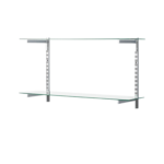 Chrome Wire Corner Shelf Unit | 4 Shelves 900mm x 450mm x 450mm Unit