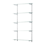 Chrome Wire Corner Shelf Unit | 4 Shelves 900mm x 450mm x 450mm Unit