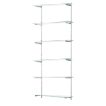 Chrome Wire Corner Shelf Unit | 4 Shelves 900mm x 450mm x 450mm Unit