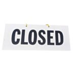 White/Black Hanging Signage-OPEN/CLOSED