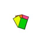 Dayglo Cards - Multi Coloured Pack With Black Border - 10cm X 15cm (80 Pack)