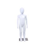Childs Plastic Egg Head Display Mannequin – Matt White 87cm