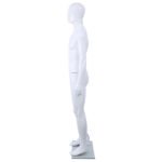 Male Plastic Display Egg Head Mannequin – White Matt