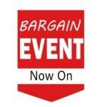 Bargain Event Now On Double-Sided Hanging Sign