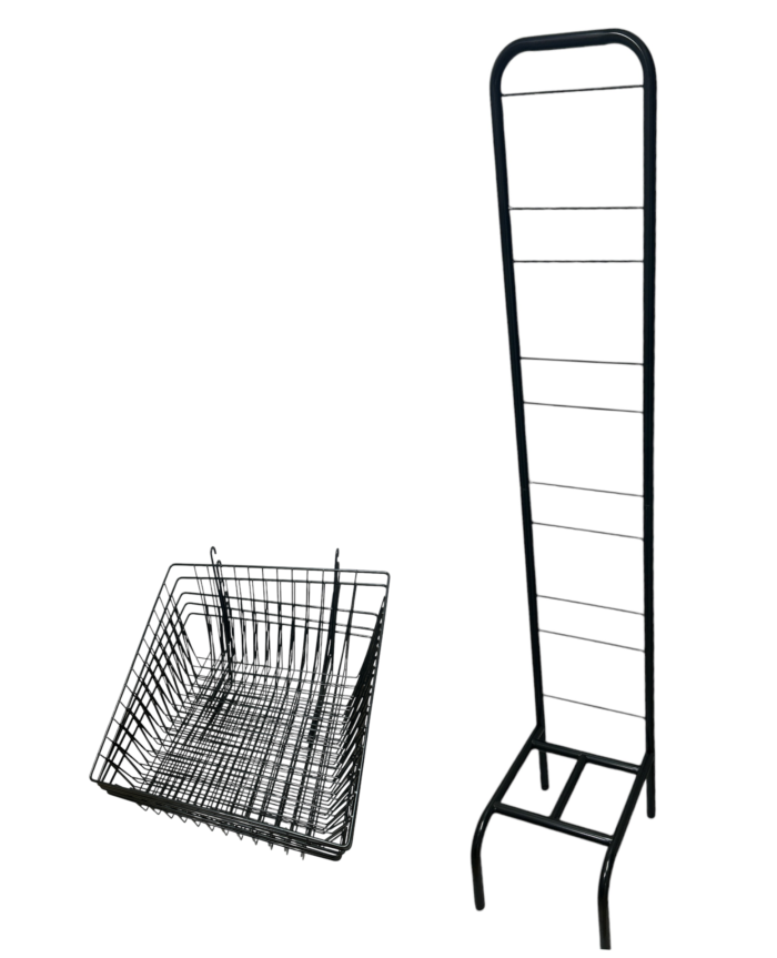 5 Tier Basket Stand For Bread Crisps Snacks - Black