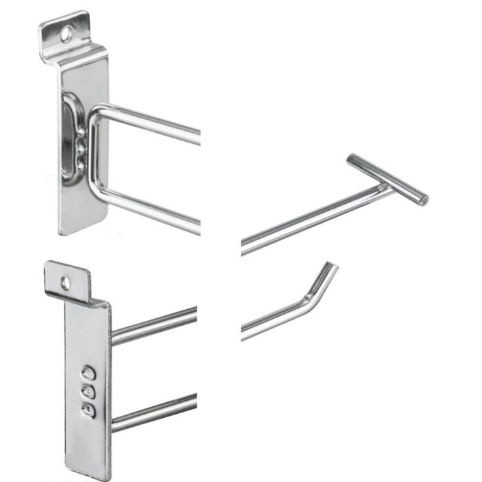 Single Prong Slat Hook with Overhead Arm for Price Ticket - 15cm