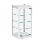Silver Glass Countertop Display Cabinet