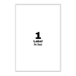 White Address Printer Labels - 1 Label per Sheet - 210mm x 297mm A4 White Labels 1/Sheet