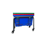 Shopping Basket Stacker with Wheels – Grey