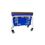 Shopping Basket Stacker with Wheels – White