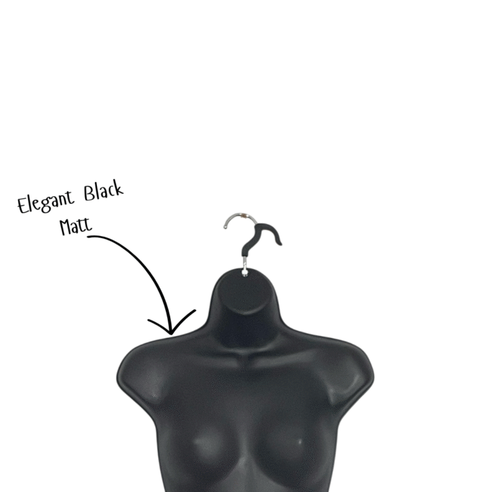 Black Female Hanging Body Form | Retail Display Mannequin – H870mm