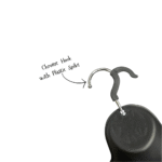 Chrome Hook with plastic spike hanging form